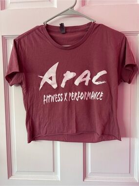 Next Level Apparel Women's Crop Tee — Dusty Rose with White Logo